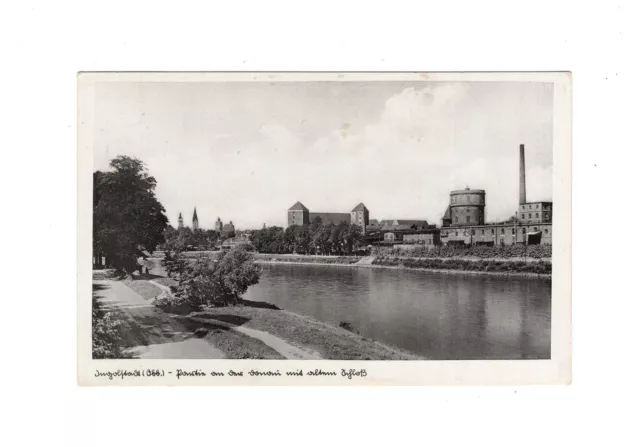 AK Ansichtskarte Ingolstadt / Partie an der Donau mit altem Schloss - 1937