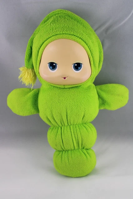 Playskool Hasbro 11" Green Musical GLOWORM  Plush Lights Up 2009 Rare TESTED