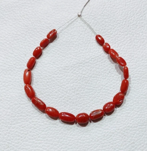 4 Perles De Corail Naturel Méditerranéen Rondelles D'Italie - Environ 11 Mm - 32 Carats Total - Neuf Sans Emballage