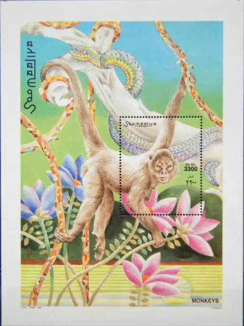 SOMALIA 2002 Block 90 Affen Apes Fauna Tiere Animals Schwarzer Brüllaffe MNH