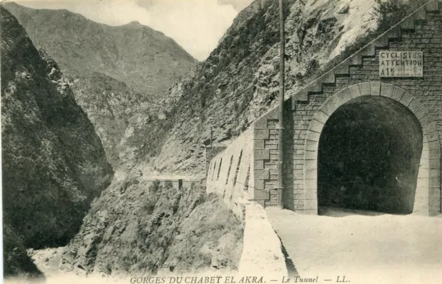 Carte ALGERIE KERRATA Gorges du Chabet el Akra Le Tunnel