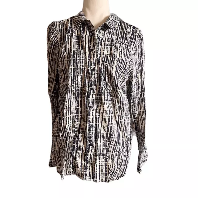 NWT anthropologie Holding horses button up blue shirt long sleeve size 10