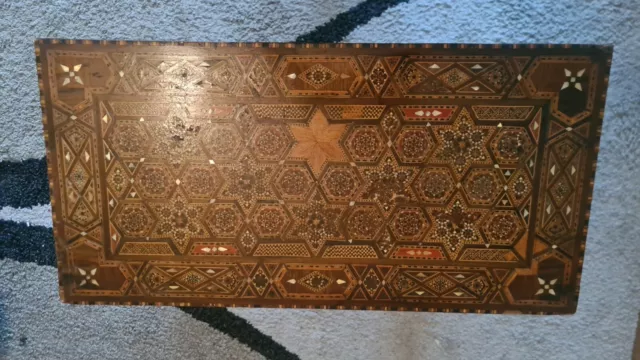 Mosaic Antique Multi Games Swivel & Folding Table c.1950