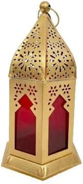 AWF Kerzenhalter zum Aufhängen, Teelicht, Glas, Eisen, marokkanische... 3