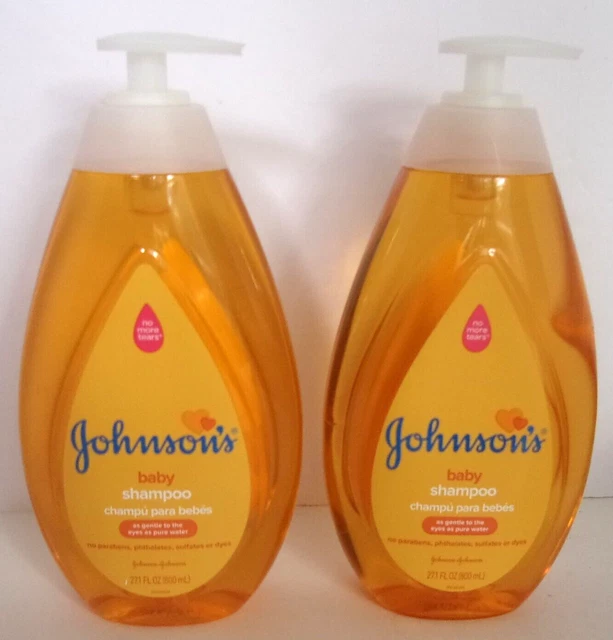 Lot 2 JOHNSON'S Tear Free BABY SHAMPOO Free of Parabens Sulfates or Dyes 27.1 oz