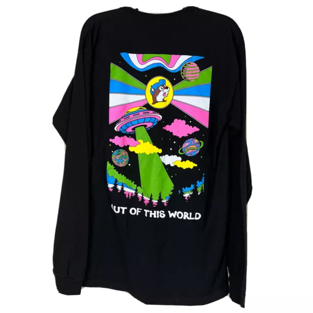 BUCEE BUCEE'S BLACK Unisex Gas Station Rare World Tour Long Sleeve T