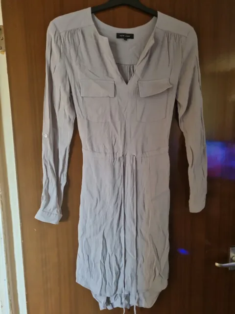 New Look Long Sleeve Dress With Pockets Size 6