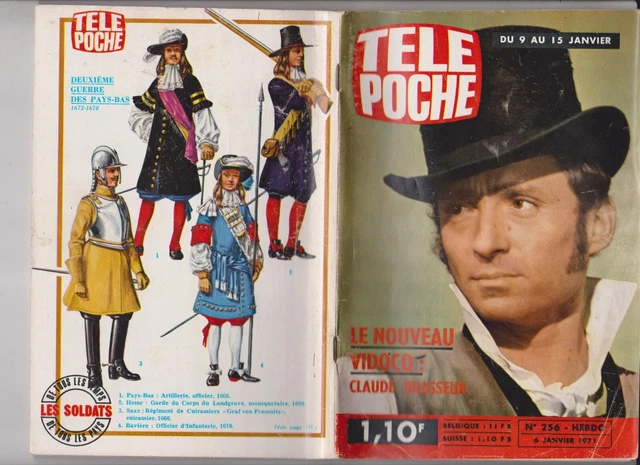 Tele Poche 1971  N° 256  Complet  Vidocq   Claude Brasseur