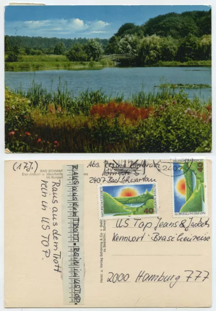 55929 - Bad Schwartau - in the spa park - postcard, run