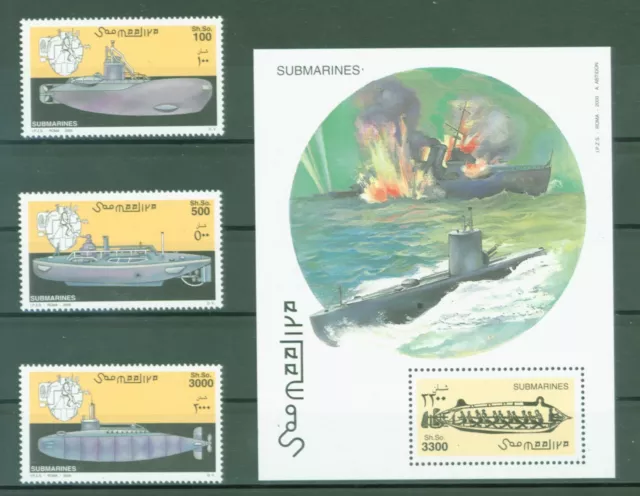 Somalia 2000 - U-Boote - Submarines - Unterseeboote - Nr. 815-17 + Block 67 **