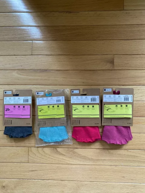 Toesox Yoga Grip Socks Lot Of 4 Pairs 3 Small/1 Medium All New W/Tags Colorful!