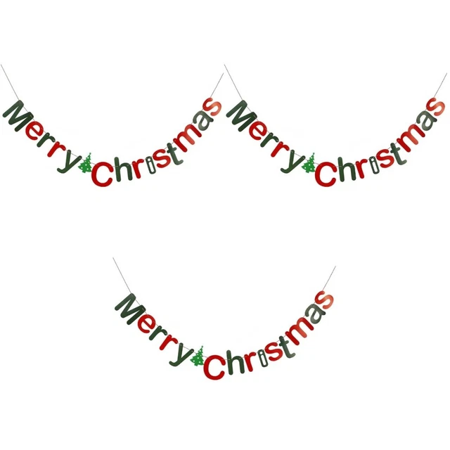 3x 3 metros bandera de fieltro de Navidad bandera de fieltro feliz Navidad