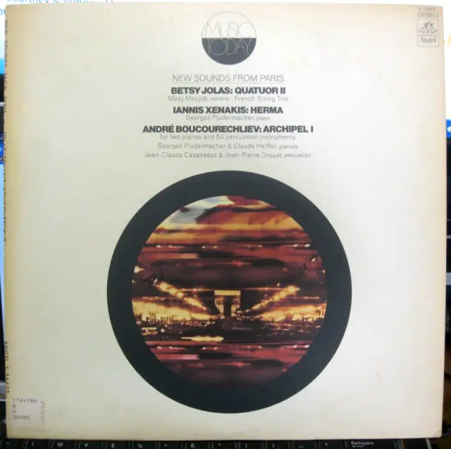 Jolas,Xenakis,Boucourechliev-New Sounds From Paris-Rare Avant Garde Classical LP