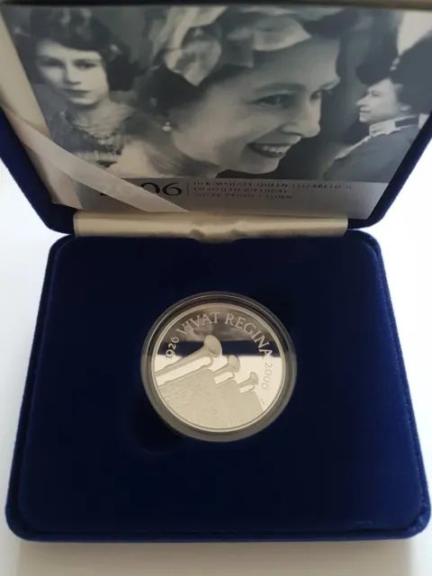 2006 Queen Elizabeth II 80th Birthday .925 Silver Proof UK Five Pounds £5 coin