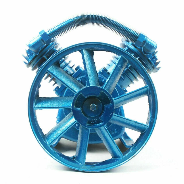 21CFM 5HP 175 PSI Air Compressor Pump Motor Head Double Stage V-Style 2-Cylinder