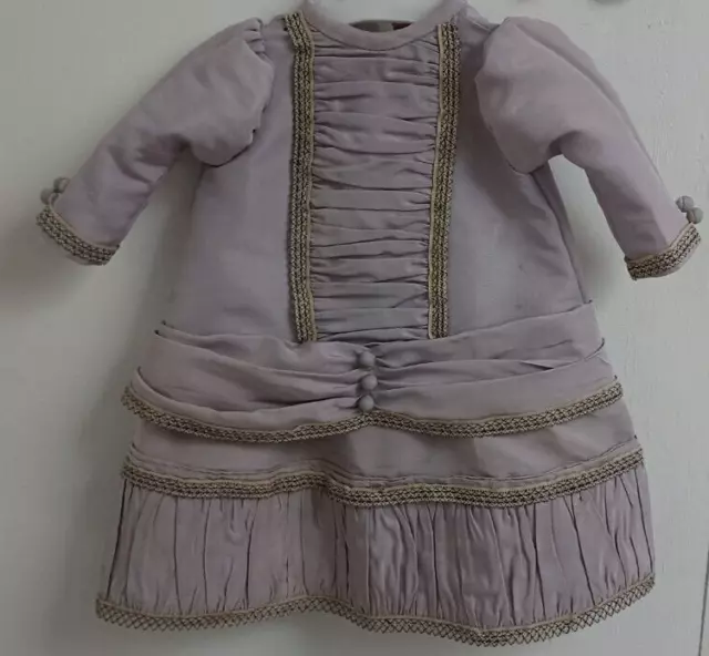Robe parme avec son chapeau pour poupée ancienne Jumeau Steiner Bru...