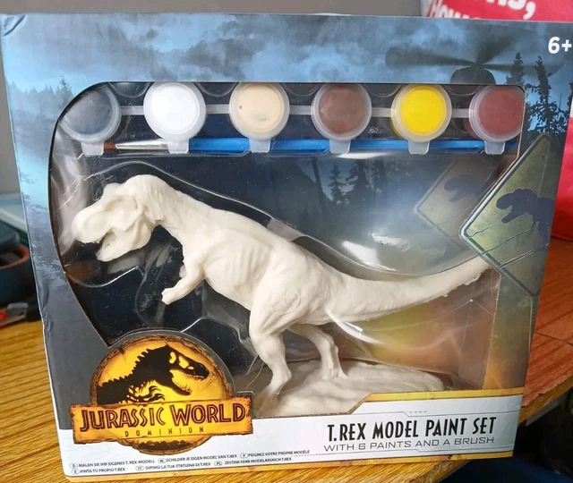 JURASSIC WORLD DOMINION T.Rex Model Paint Set With 6 Paints And A Brush ...