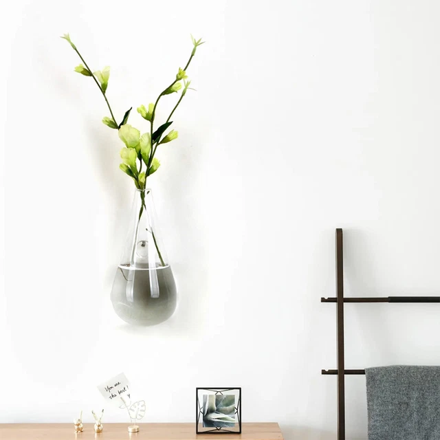 Decorative Vase Flower Decorate Wall Hanging Glass Plant Terrarium Container