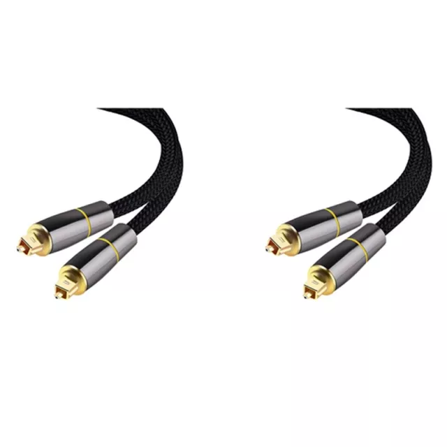 2X HIFI 5.1 Numérique SPDIF Fibre Toslink Câble Audio Optique 1 M pour  Boî5538