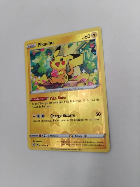 Pokemon - Pikachu 052/196 - Lost Origin - Carta Reverse Holo | Singola | Autentica - 2