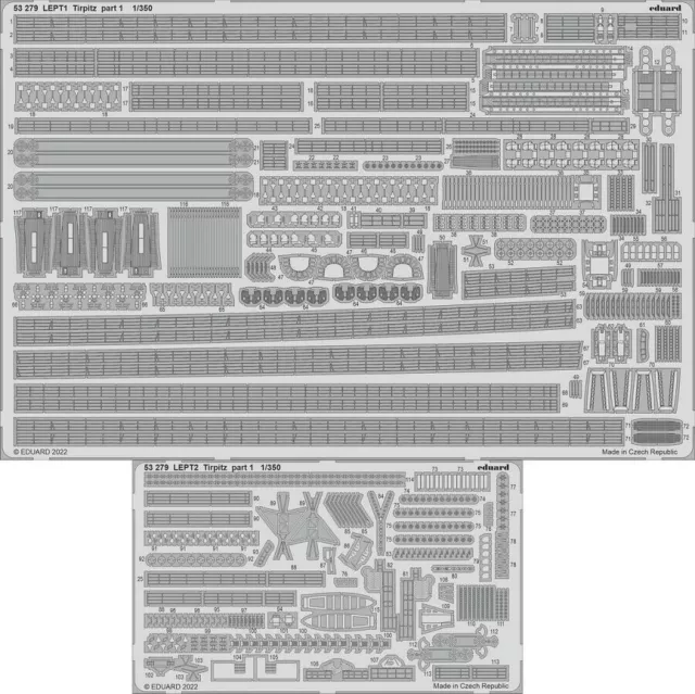 Eduard 53279 Tirpitz part 1 1/350 (Trumpeter)