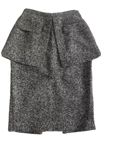 Marc Jacobs Wool Lined Tweed Skirt Size 8 Made In Italy