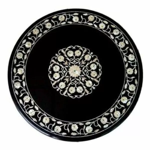 18'' Table Marble Inlay Top pietra Dura Home garden coffee dining Decor b41