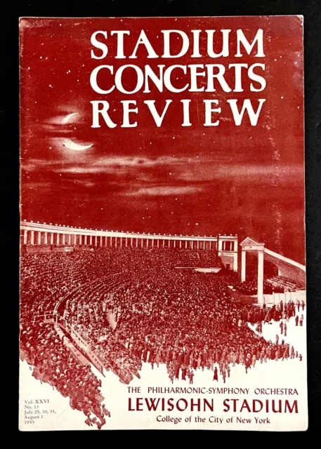 1943 Stadium Concerts Review Philharmonic Symphony New York College VTG Bulletin