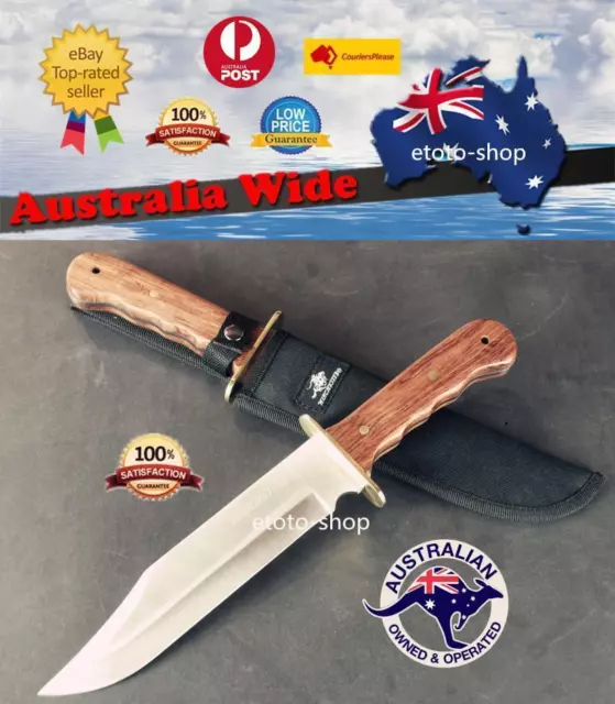 Huge 14.25 inch Winchester Fixed Blade Knife Large Bowie Camping Hunting Knife