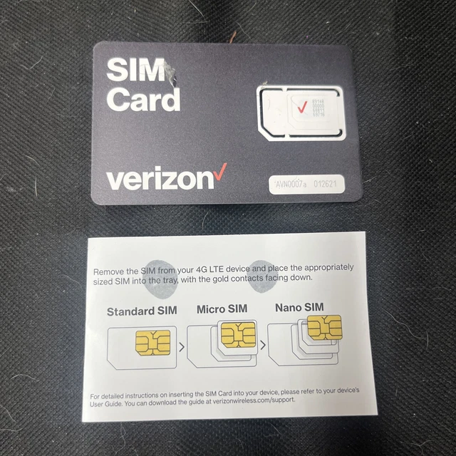 VERIZON 5G SIM Card (BULKSIMTRIA) Regular, Micro, Nano sim Lot Of 37