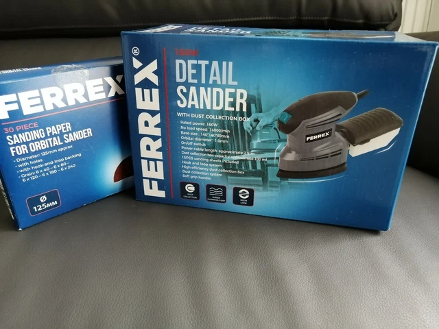 FERREX 160W DETAIL Sander with sanding paper kit 24.99 PicClick UK
