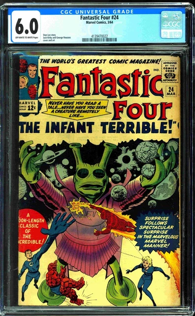 Fantastic Four #24 CGC 6.0 (OW-W) Jack Kirby cover