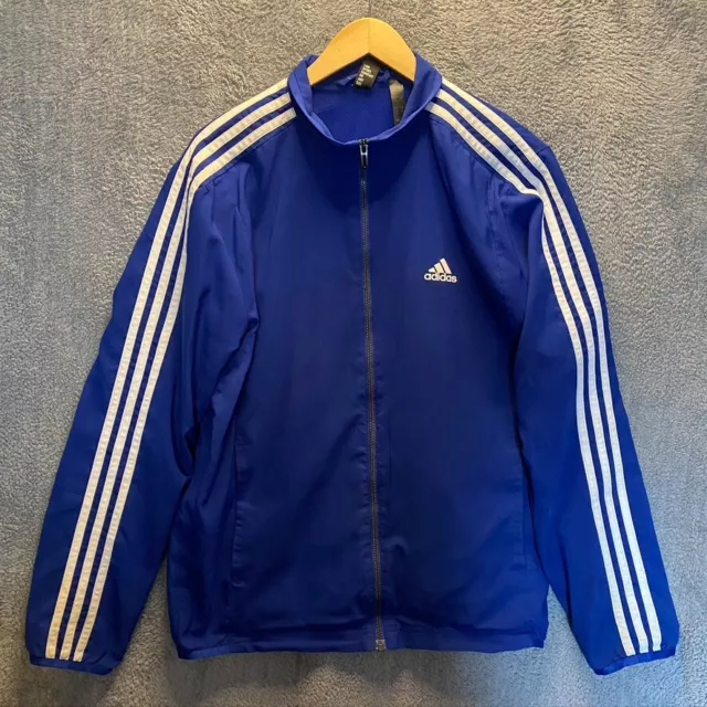 Giacca tuta Adidas Track Top donna 38/40 blu bianco cerniera intera
