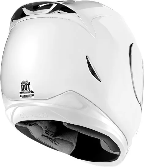 New Icon Airmada Gloss White Motorcycle Helmet Street Stunt Cruiser All Size 2