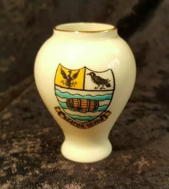 Goss Crested China - Seaton - Devon - Devonian collectable expat historic gift