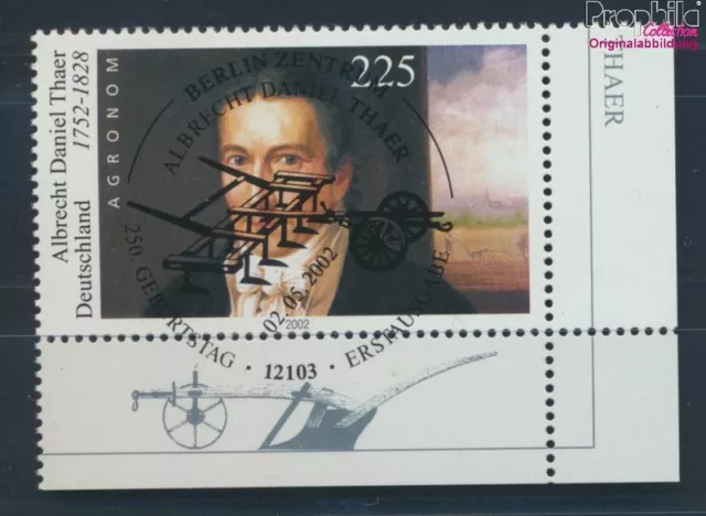 FR of Germany 2255II halftoning 15°/75° used 2002 Albrecht Daniel Thaer (8777052