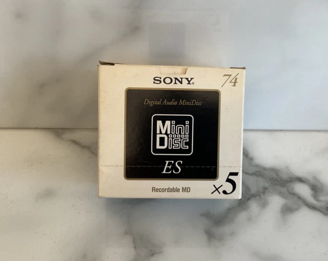 SONY MINI DISC RECORDABLE ES 74 MINUTES DISCS x 5 Brand New & Sealed ...