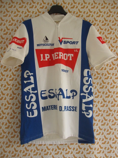 Maillot Cycliste Vintage Sibille Oliveira Des Années 80 - Taille L