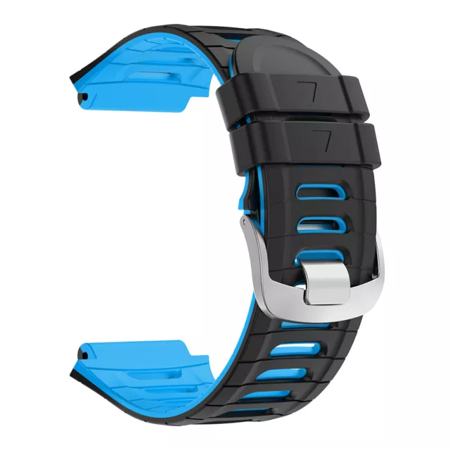 Silicone Strap Bracelet Watch Band for Garmin Forerunner 920XT (Black Blue)