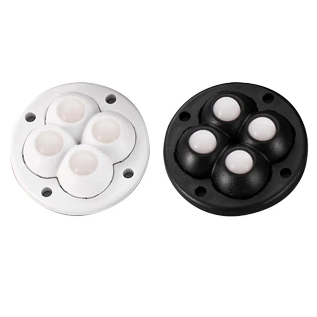 Duendhd Lot de 16 boutons de cuisine en plastique noir de 44 mm de Duendhd Lot de 16 boutons de cuisine en plastique noir de 44 mm de