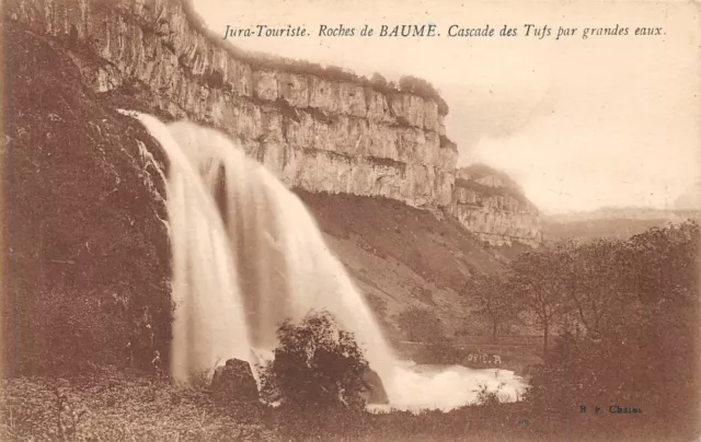 CPA-roche de Baume cascade des Tufs par grandes Eaux