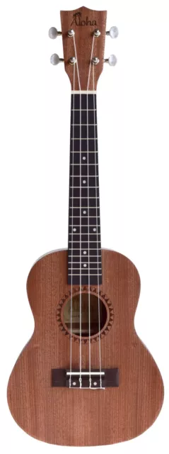 Ukulele Aloha (Choose Your Size) Sapele Wood into Natural Color (Free Shipped)