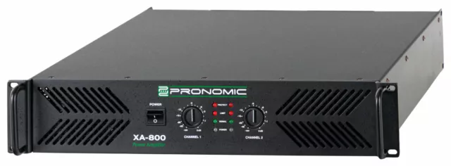 Pronomic XA-800 Endstufe gigantische 2x 1900 W 2 Speakerausgänge 2 XLR Eingang