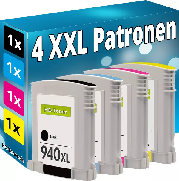 4x CARTUCCE INCHIOSTRO per HP 940XL OFFICEJET 8000 8500A PLUS A910a A909g A909n W