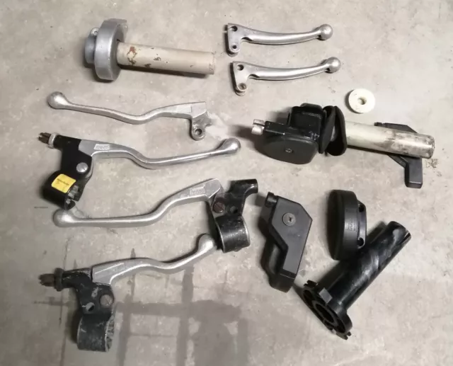 Triumph Husqavarna Maico Bultaco MAGURA THROTTLE GRIPS & levers lot vintage Triumph Husqavarna Maico Bultaco MAGURA THROTTLE GRIPS & levers lot vintage