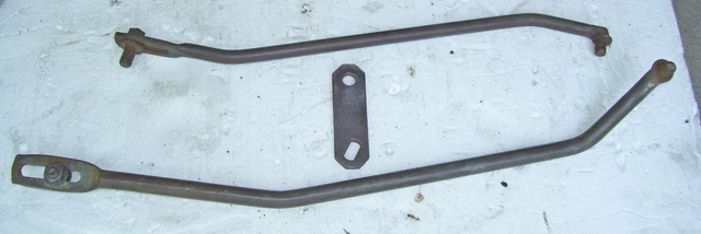 Ford 1967 1968 1969 4 Speed Toploader Shift Linkage Parts- 2 Rods 1 Arm Ford 1967 1968 1969 4 Speed Toploader Shift Linkage Parts- 2 Rods 1 Arm