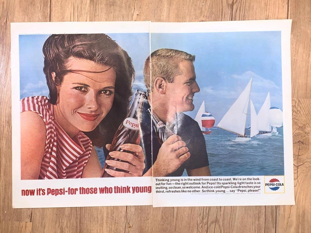Magazine Ad* - 1964 - Pepsi - (two-pages) - Sailboating