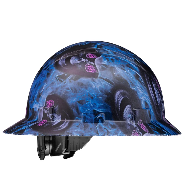 Full Brim Hard Hat OSHA Construction Work Approved Safety Helmet, Blu...
