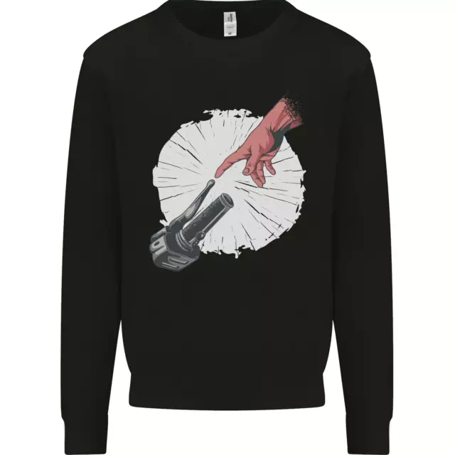 Creation Biker Motorbike Motorcycle Funny Mens Sweatshirt Jumper