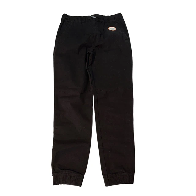 Wonder Nation Boys Black Pull On School Uniform Flat Front Chino Pants, Size XL